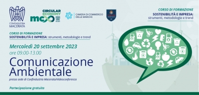 Modulo 2: Comunicazione Ambientale - Corso di Formazione di Economia Circolare &quot;Sostenibilità e Impresa: strumenti, metodologie e trend&quot;