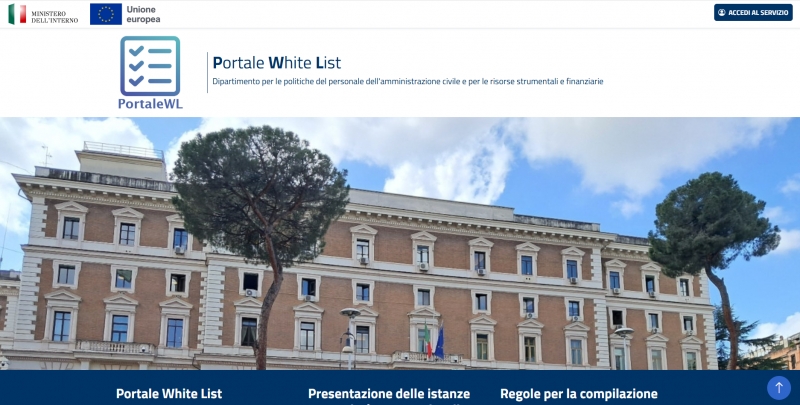 Nuovo PortaleWL per le White List