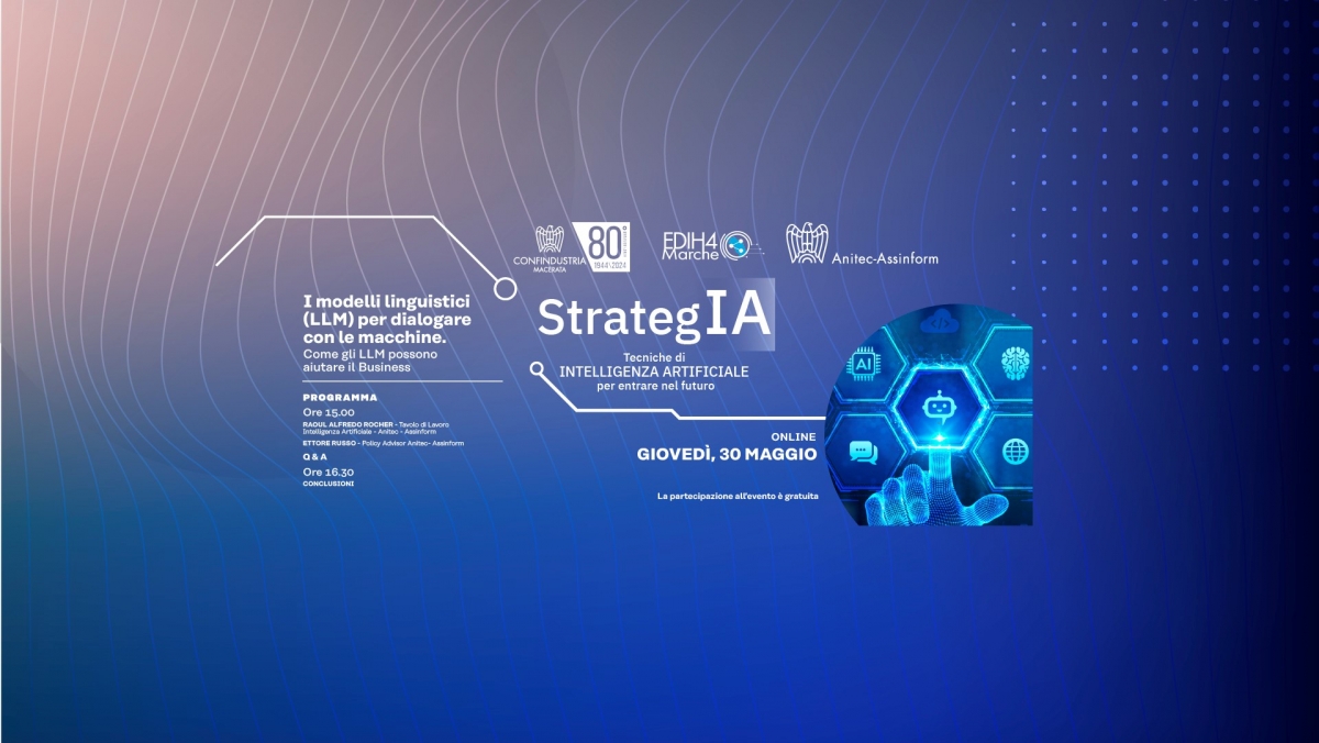 StrategIA - Sesto incontro: I Modelli Linguistici (LLM) per dialogare con le macchine - 30 maggio 2024