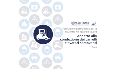 CORSO: ADDETTO ALLA CONDUZIONE DI CARRELLI ELEVATORI SEMOVENTI CON CONDUCENTE A BORDO – BASE (Maggio 2024)