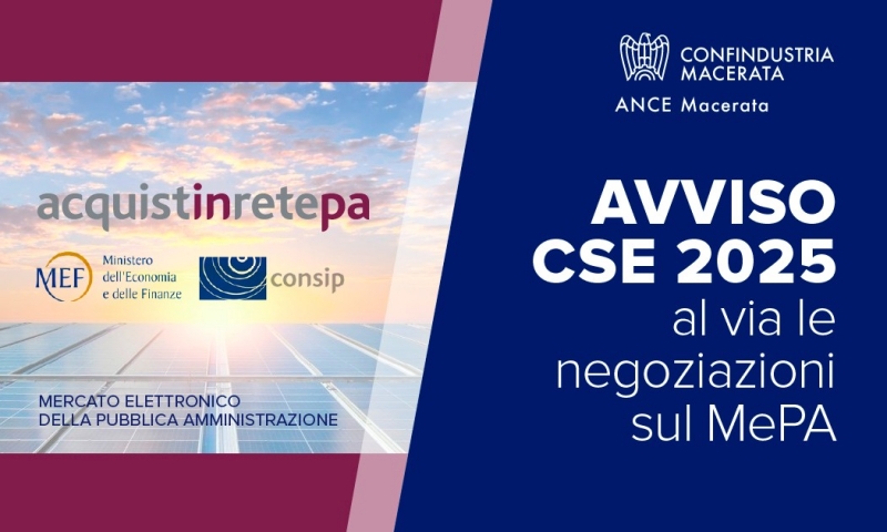 Avviso CSE 2025 - Al via le negoziazioni sul MePA
