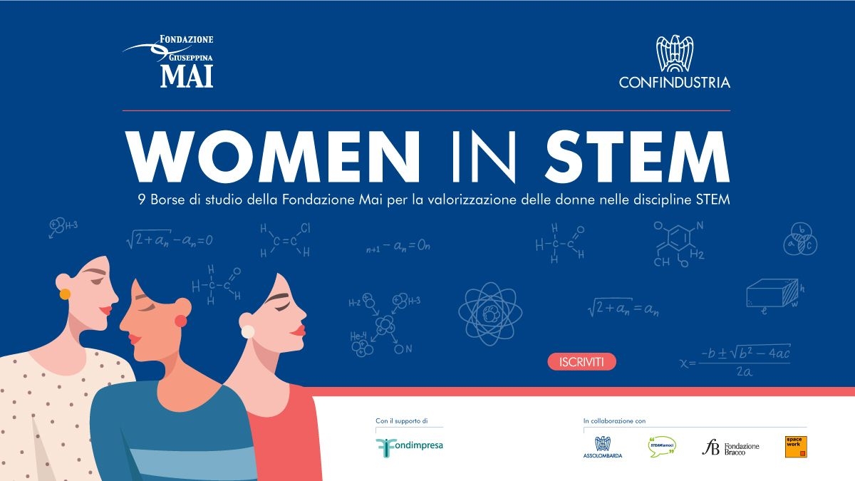 Al via la terza edizione del Bando Women in STEM che premia le studentesse più meritevoli