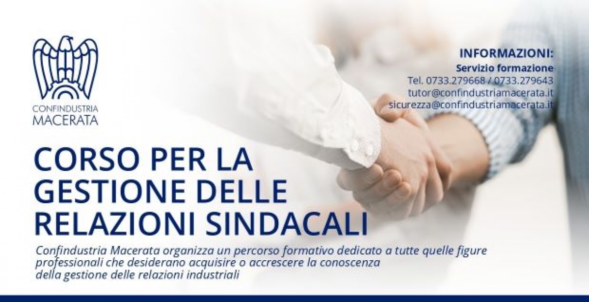 CORSO PER LA GESTIONE DELLE RELAZIONI SINDACALI