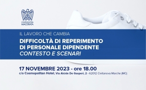 INCONTRO IMPRESE CALZATURIERE - IL LAVORO CHE CAMBIA: DIFFICOLTA DI REPERIMENTO DI PERSONALE DIPENDENTE - 17 NOVEMBRE 2023 ORE 18:00