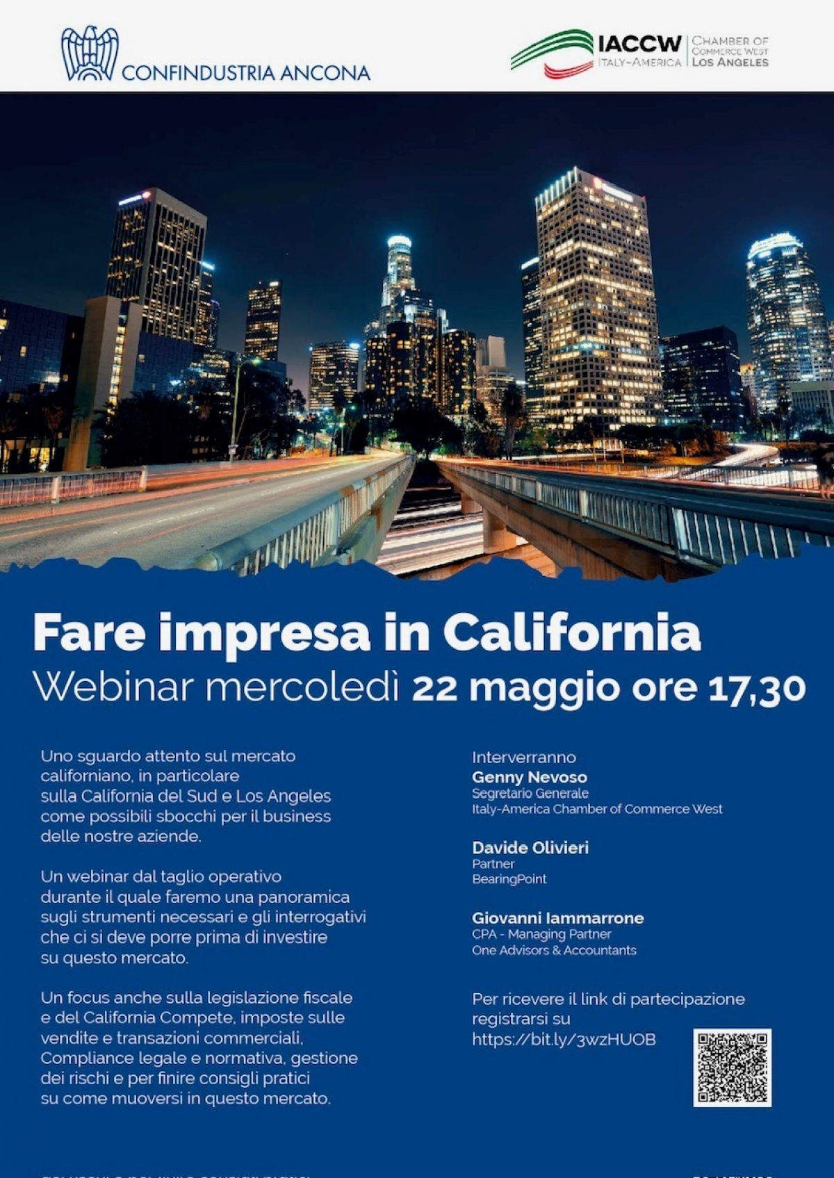 WEBINAR - CALIFORNIA: Fare Impresa in California - 22 maggio 2024 ore 17,30