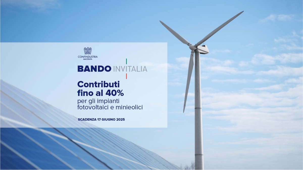 Webinar - Bando Invitalia - Sostegno per l&#039;autoproduzione di energia da fonti rinnovabili nelle PMI (28 maggio 2025 – ore 10)