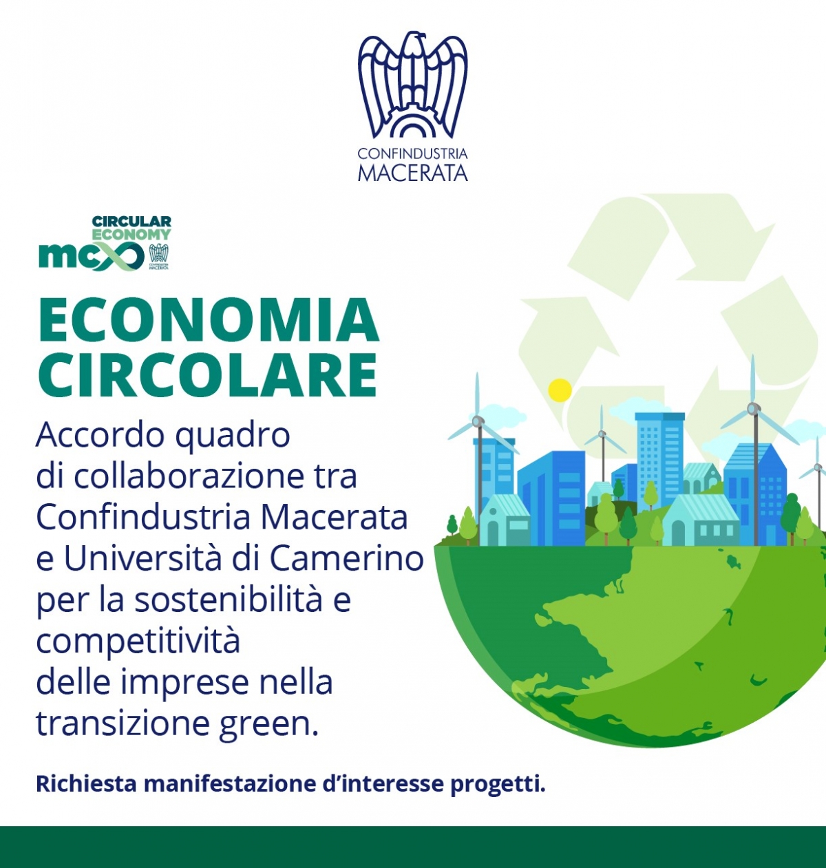 ECONOMIA CIRCOLARE: Accordo quadro di collaborazione tra Confindustria Macerata e Università di Camerino