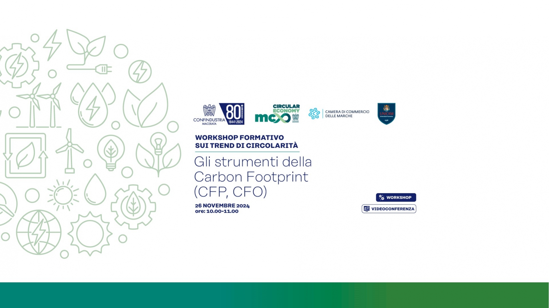 Workshop sui trend di Circolarità - Gli strumenti della Carbon Footprint (CFP, CFO) - 26/11/2024 ore 10.00