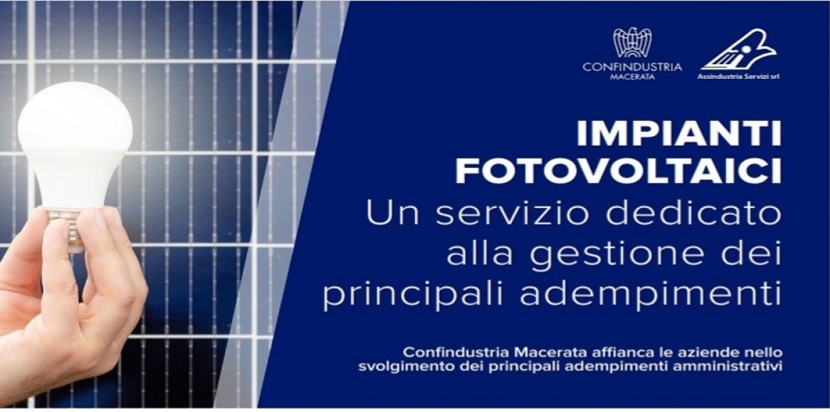 ENERGIA - IMPIANTI  FOTOVOLTAICI Un servizio dedicato  alla gestione dei  principali adempimenti