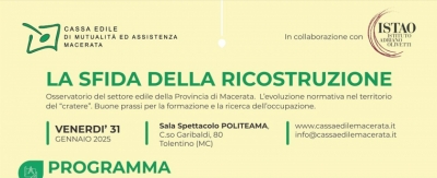 Convegno Cassa Edile: la sfida della ricostruzione. 31.01.2025
