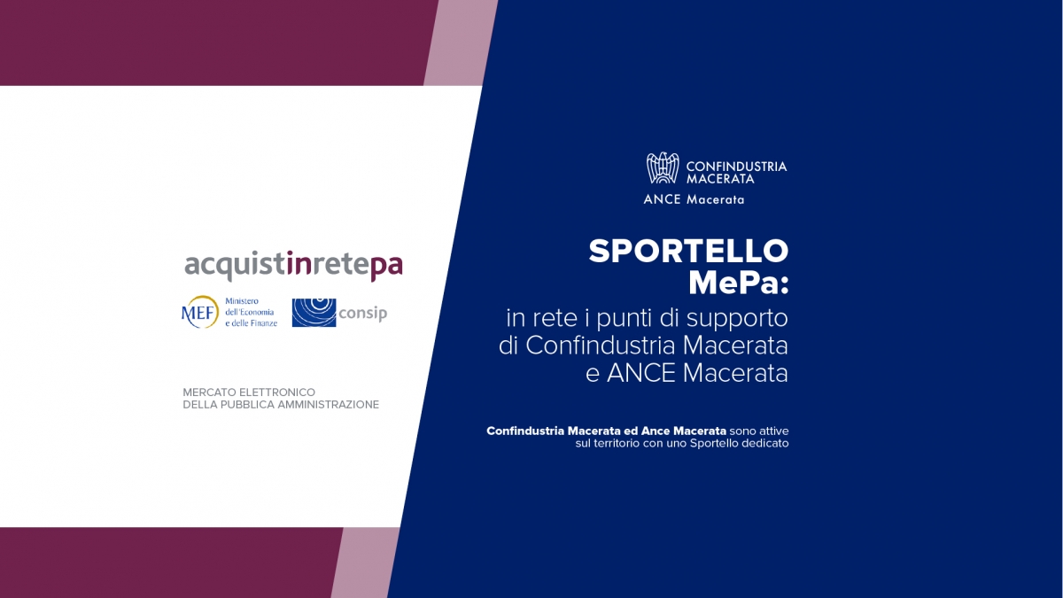 SPORTELLO MePa: in rete i punti di supporto di Confindustria e ANCE Macerata