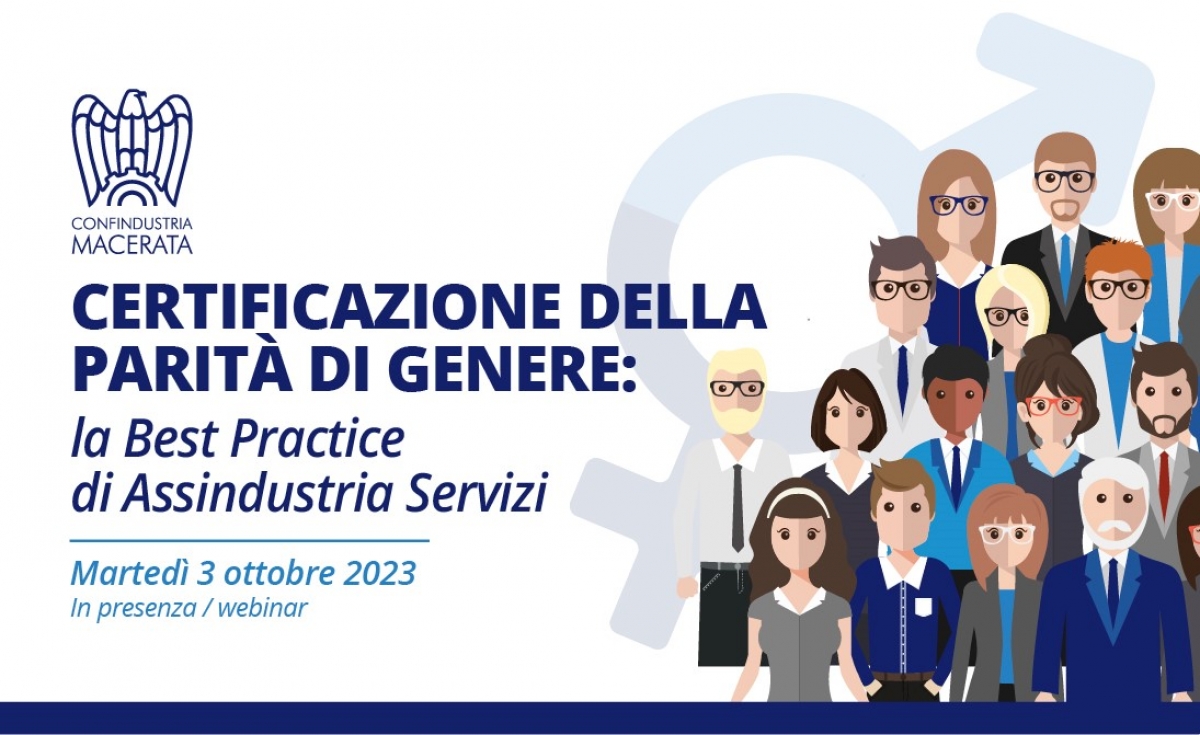 Certificazione della Parità di Genere: la Best Practice di Assindustria Servizi - 3 ottobre 2023 - ore 16.00